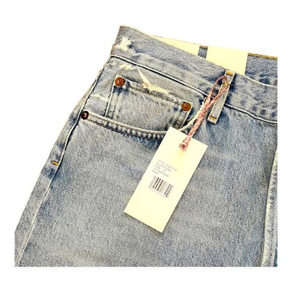 AGOLDE 90s Pinch Waist Flashback High Rise Straight Leg Light Wash 32 NWT - Picture 4 of 15